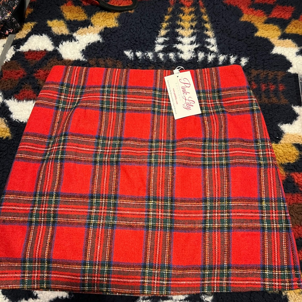 NWT tartan mini skirt